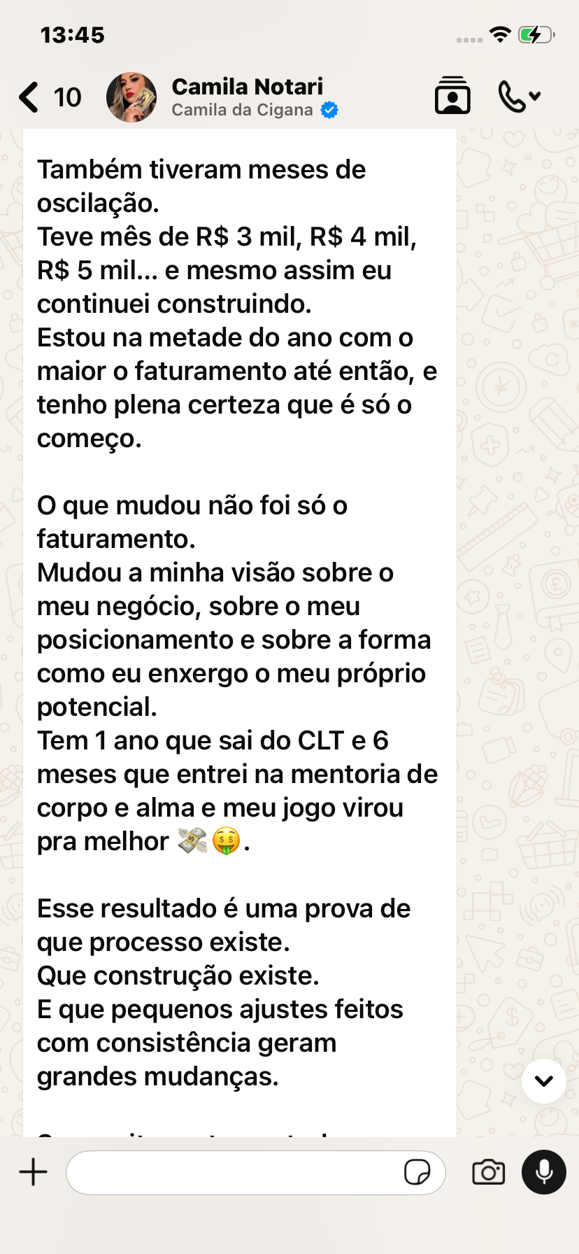 Depoimento Aluna
